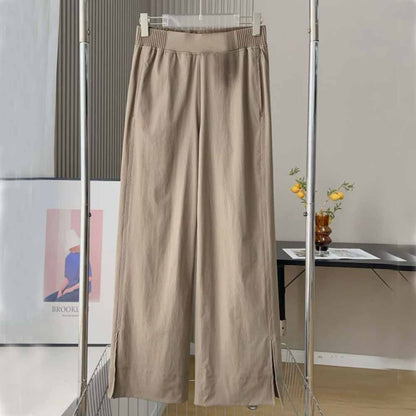 LU women's new wide-leg pants with open trousers and quick-drying pants