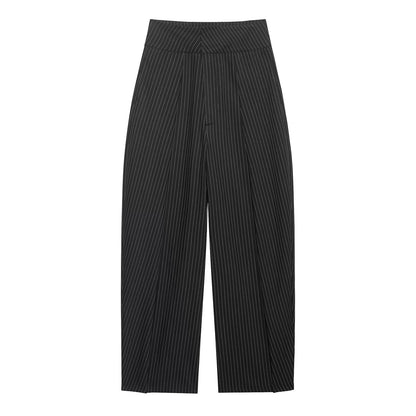 Women's high waisted pleated balloon version casual pants