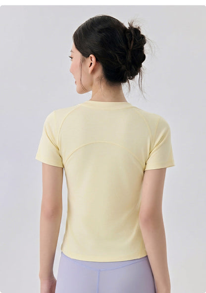 Women's new yoga breathable sports T-shirt Pilates top
