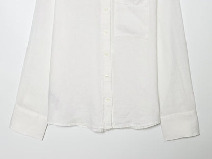 Women's linen blended linen long sleeved shirt