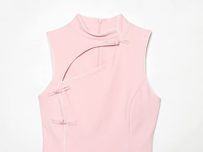 Women's rope knot buckle decoration mini dress