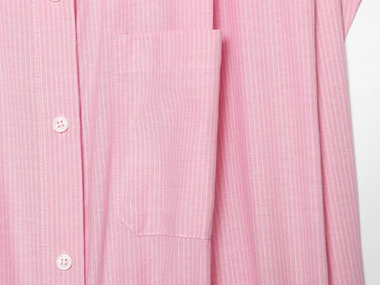 Women's striped short lapel shirt