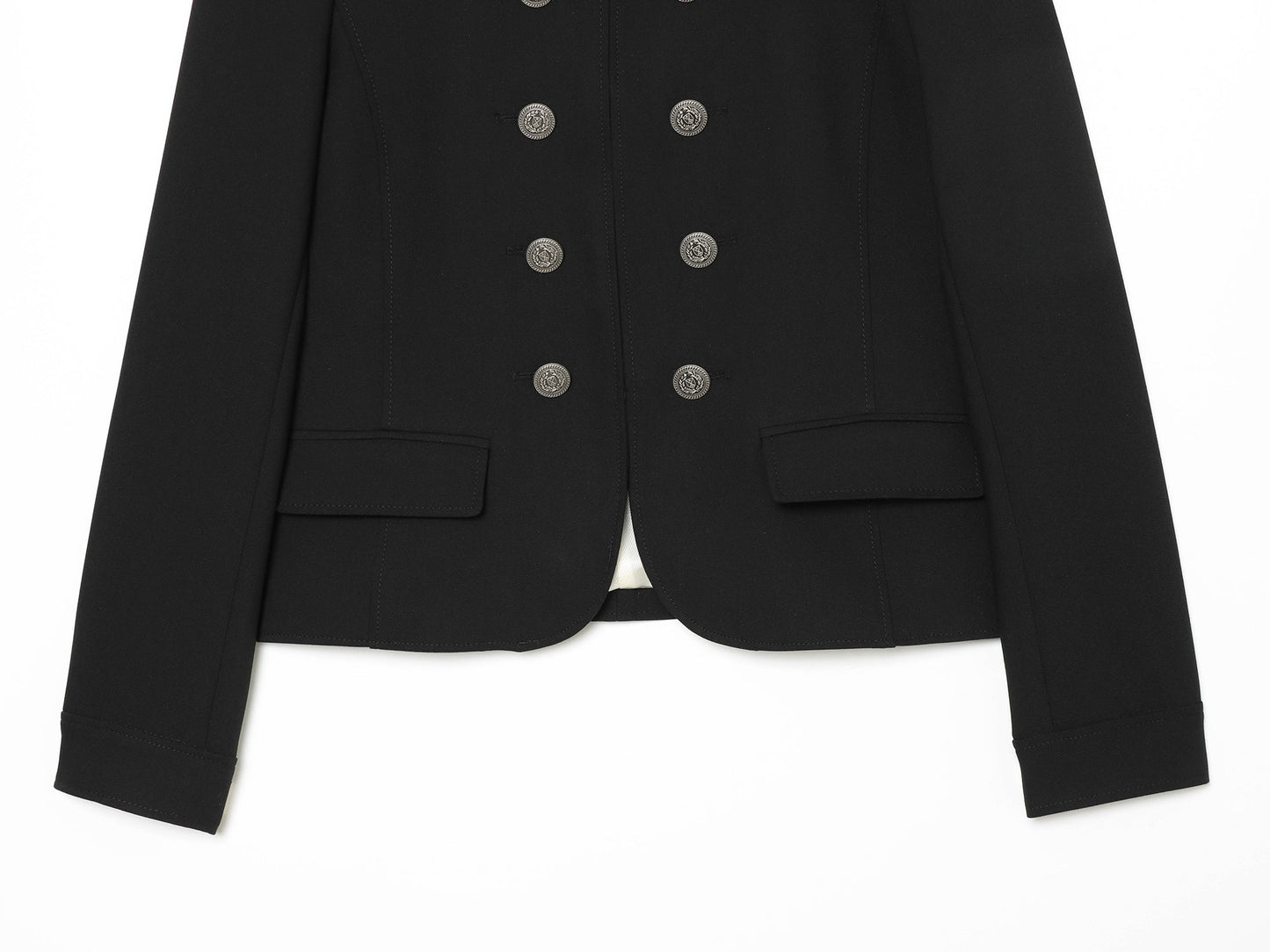Women's With shoulder pads slim double breasted jacket