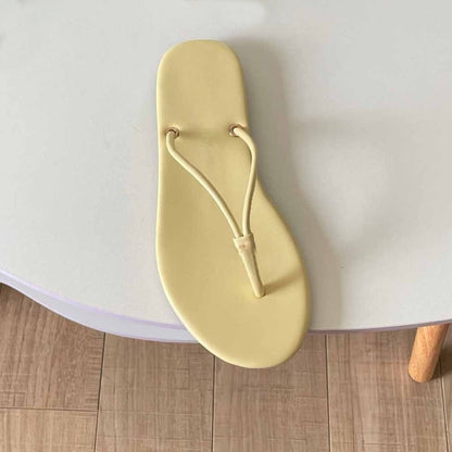 Women's new thin-soled toe slippers have a shoe box