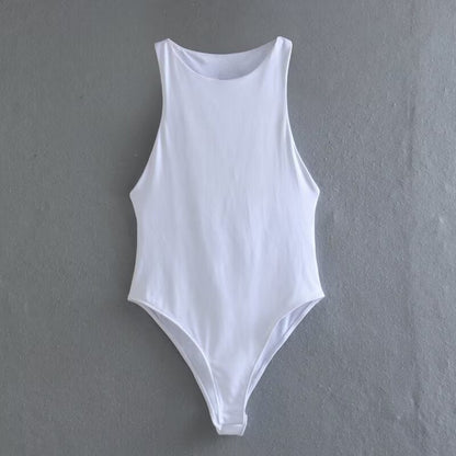Women's tight halter neck bodysuit