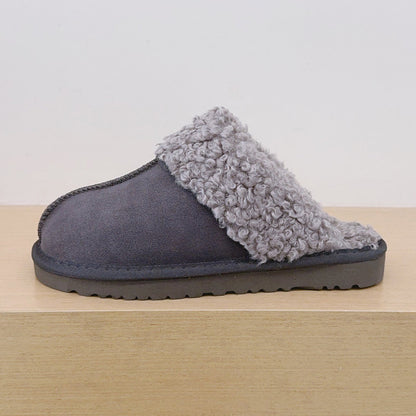 Women's new padded warm slippers with one pedal