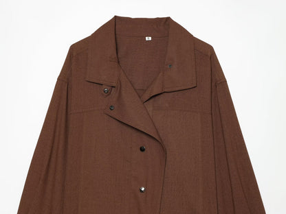 Women's Retro Buckle Long Sleeve Shirt