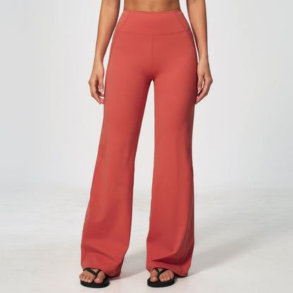 Women's new abdominal lift hip Pilates fitness yoga wide-leg pants