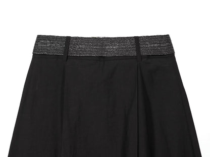 Women's With Belt High Waist Midi Skirt