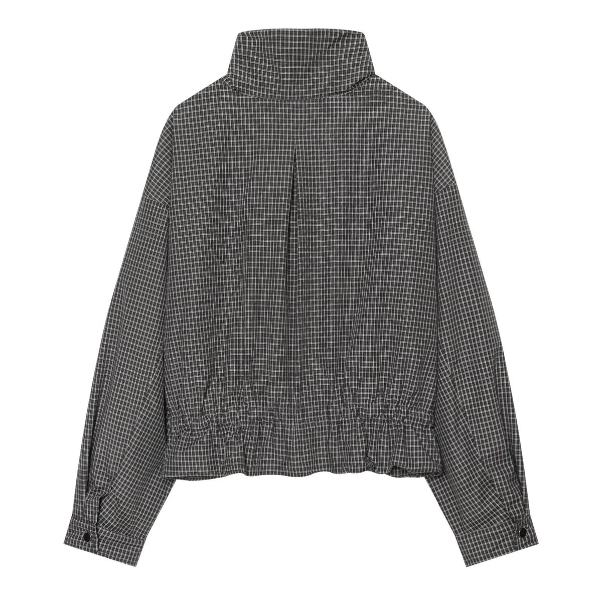 Women's plaid stand collar cotton jacket Coat