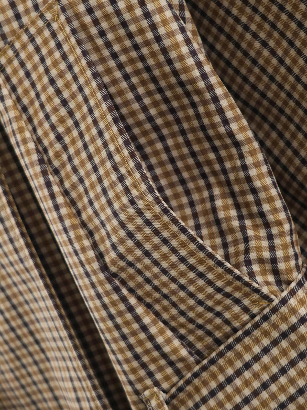 Women's with belt double breasted Plaid trench Coat