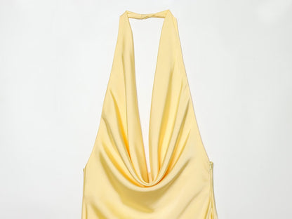 Women's satin textured belt mini dress