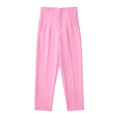 2026 Women's multi-color pleated high waisted pants