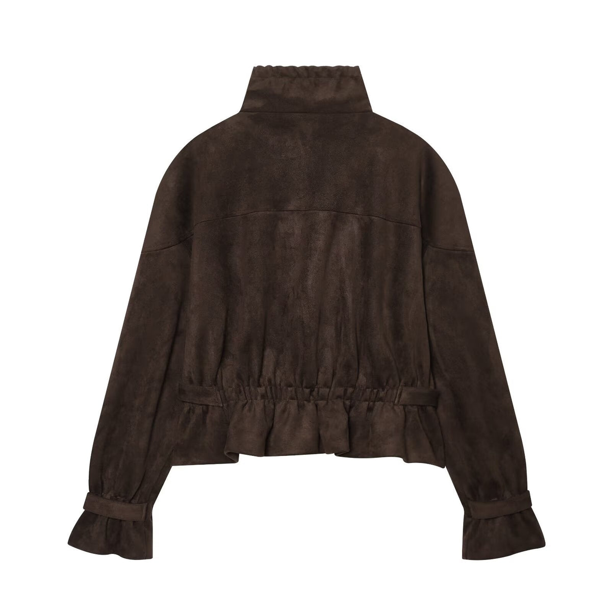 Women's suede texture effect short jacket Coat