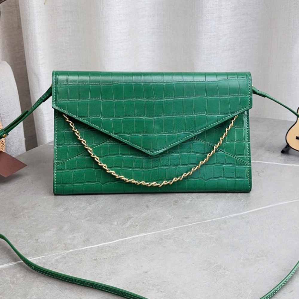 Women's new crocodile envelope bag shoulder crossbody bag