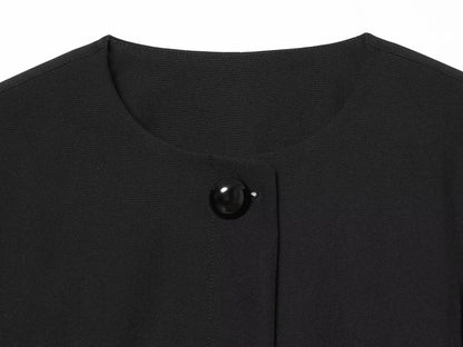 Women's black short one button Blazer Coat