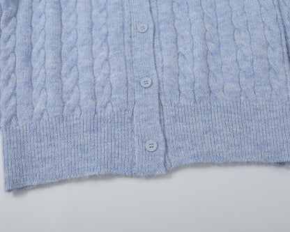 Women's doll collar crochet knitted cardigan