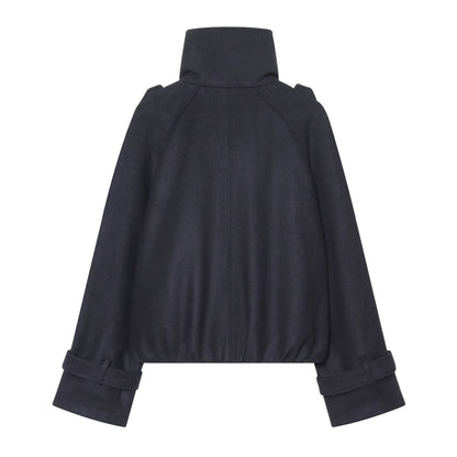 Women's thick double breasted chimney collar Coat