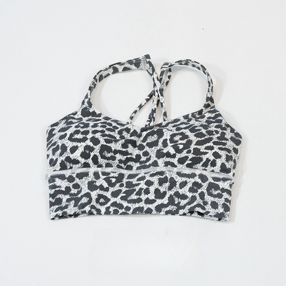 LU 2026 Women's New Leopard-print Beauty Back sports bra Yoga Vest