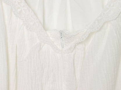 Women's chiffon embroidered mini dress