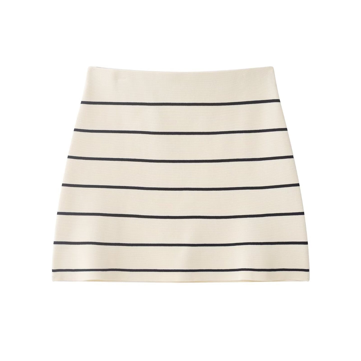 suit Women's 2 pieces striped short sleeved knitted Coat+Skirts
