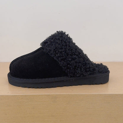 Women's new padded warm slippers with one pedal