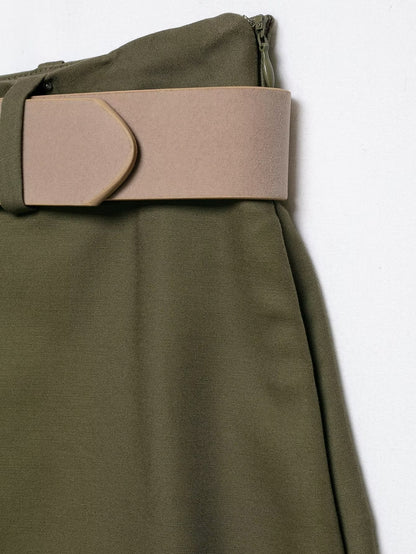 Women's with belt casual pleated culottes