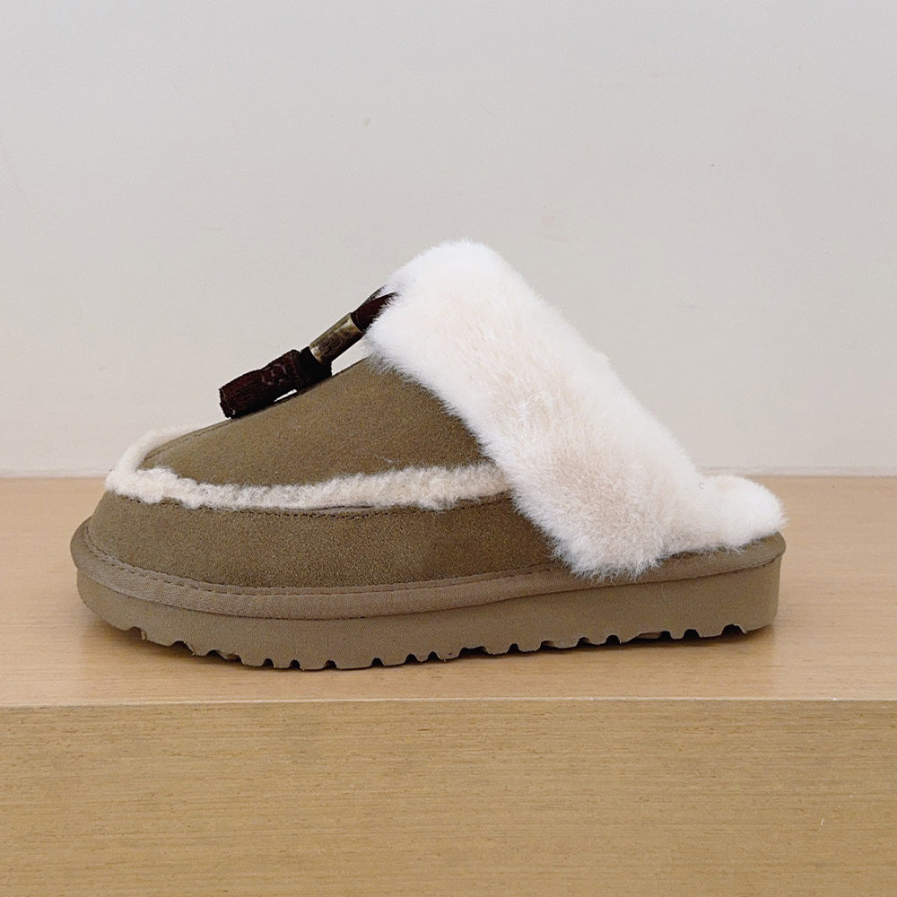 Women's new tassel valgus slippers snow boots