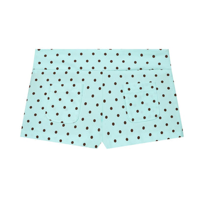 suit Women's 2 pieces polka dot pocket mini shorts+shirt style Coat