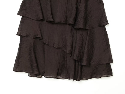 Women's layered decorative halter neck dress