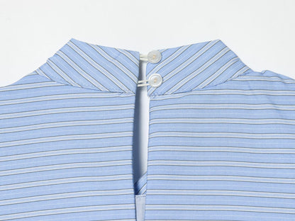 Women's bow decoration striped shirt