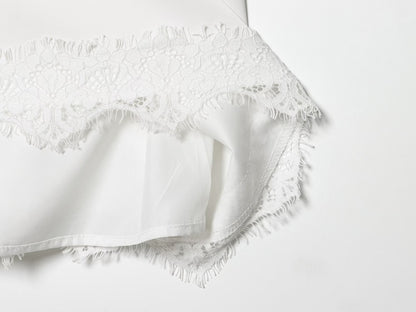 Women's lace hem slim Shorts Skirts
