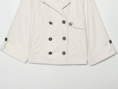 Women's breasted decorative short lapel Coat