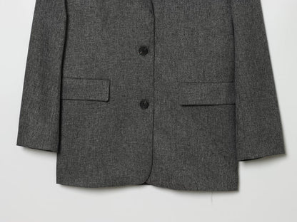 suit Women's 2 pieces loose linen blended straight Blazer Coat+Pants