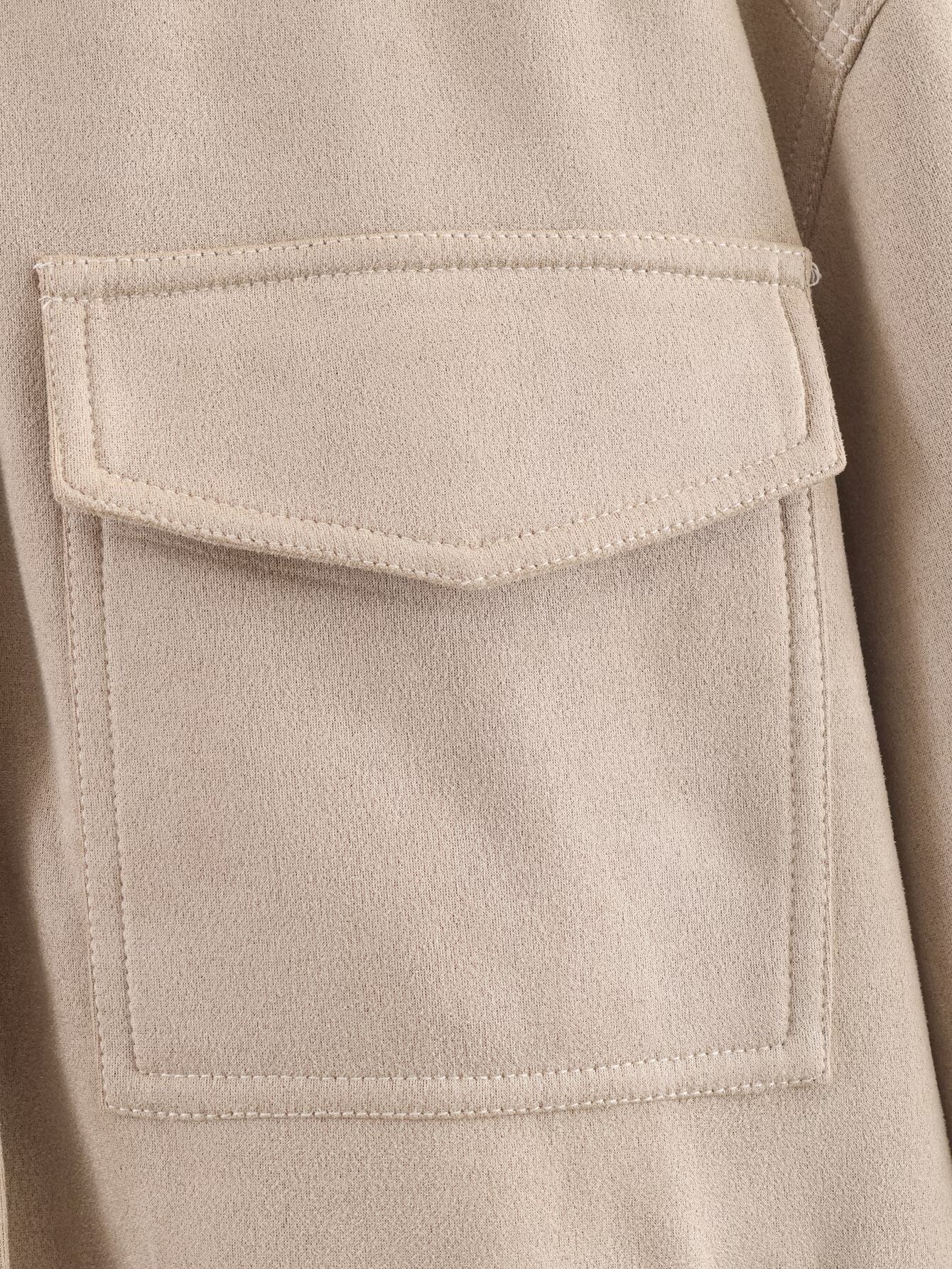 Women 2025 New Fashion Long-sleeved Suede loose-fitting jacket