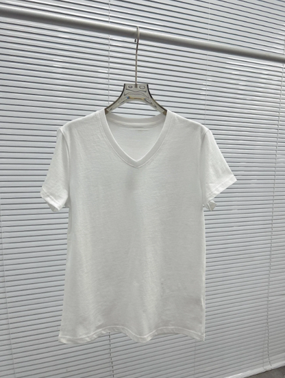 Women's new embroidered short-sleeved casual slim T-shirt