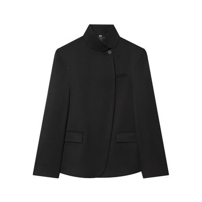 Women's casual stand collar Blazer Coat