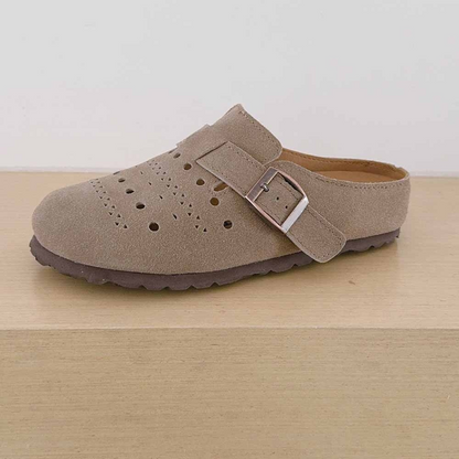 2026 women's new soft-soled hollow design slippers have a shoe box
