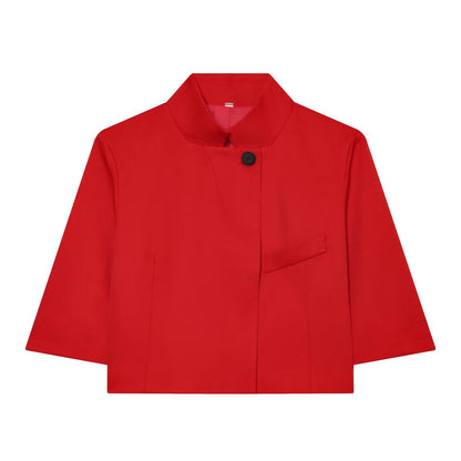 Women's short standing collar Blazer Coat