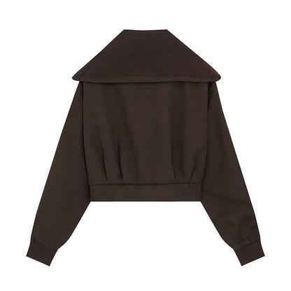 suit Women's 2 pieces ribbed collar short jacket Coat+Pants
