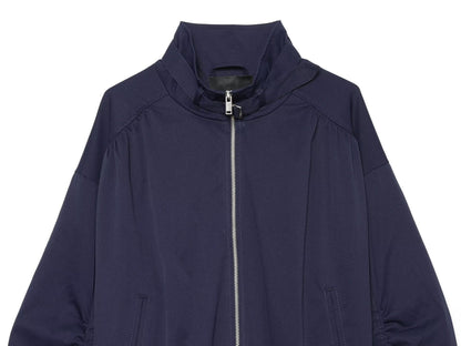 Women's pleated sleeve loose oversized pilot jacket