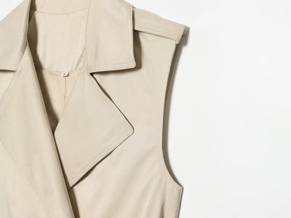 Women's with Belt casual double breasted vest