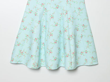 Women's floral printed poplin dress