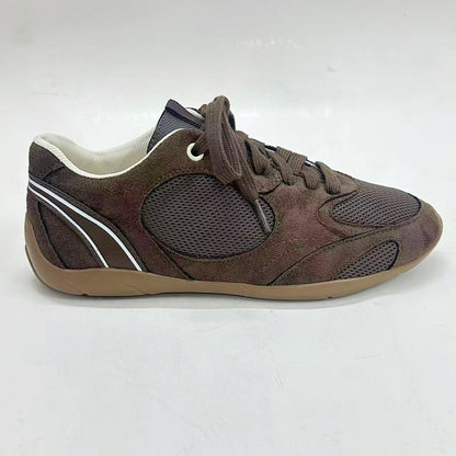 2026 women's new contrast material with thin bottom casual sports shoes