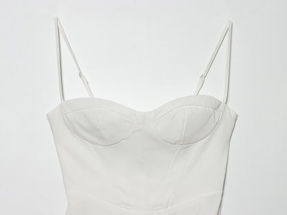 Women's slim backless suspender mini dress