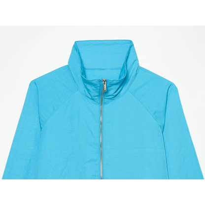 Women's technology fabric stand collar zipper Coat