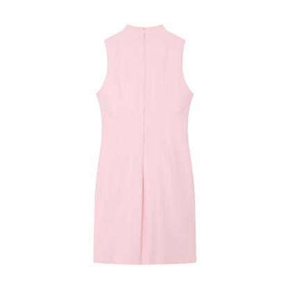Women's rope knot buckle decoration mini dress