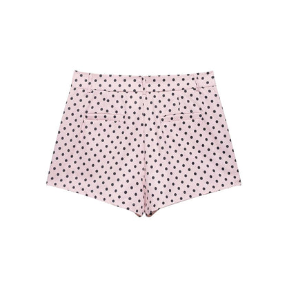 suit Women's 2 pieces polka dot chiffon Coat+shorts