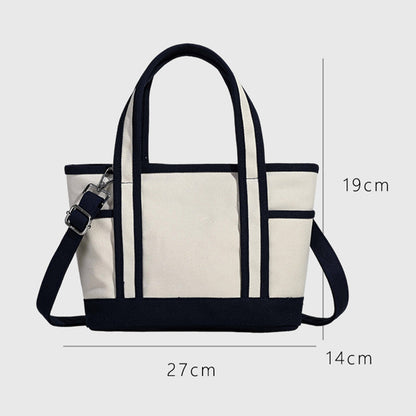 Women's new contrast detachable shoulder strap handbag