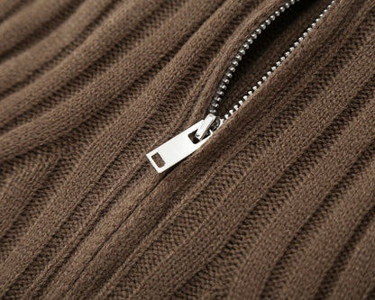 Women's sleeveless ribbed knitted vest